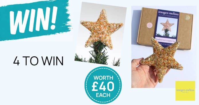 Win 1 of 4 Beaded Felt Star Tree Topper Kits