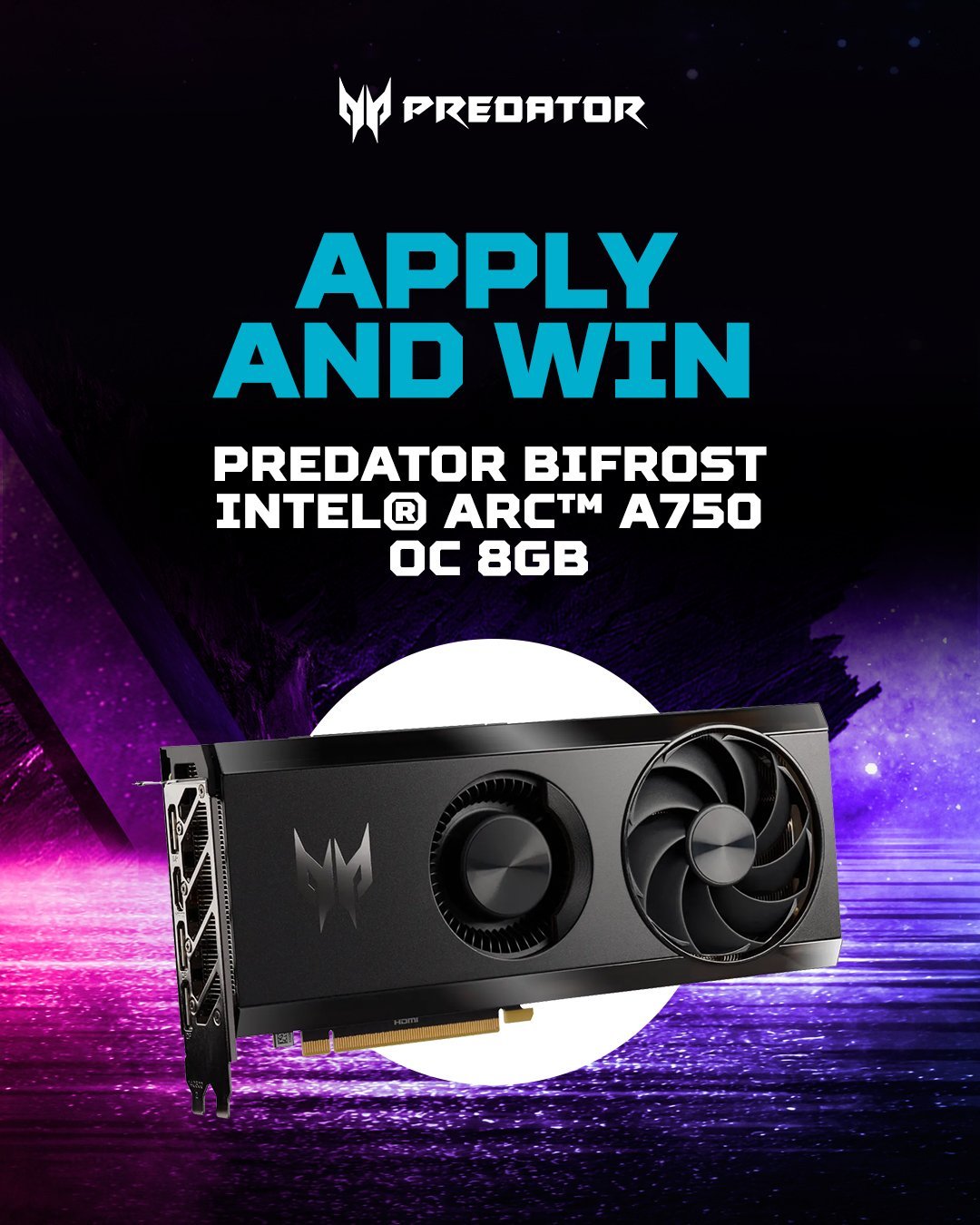 Win Predator BiFrost Intel Arc A750 OC 8GB