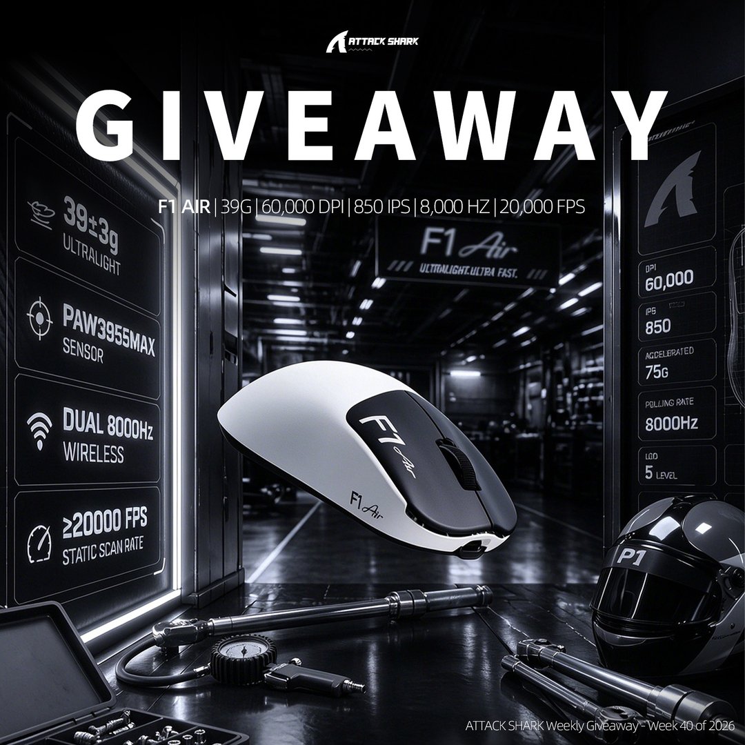 ATTACK SHARK Weekly Giveaway - Week 40 of 2026