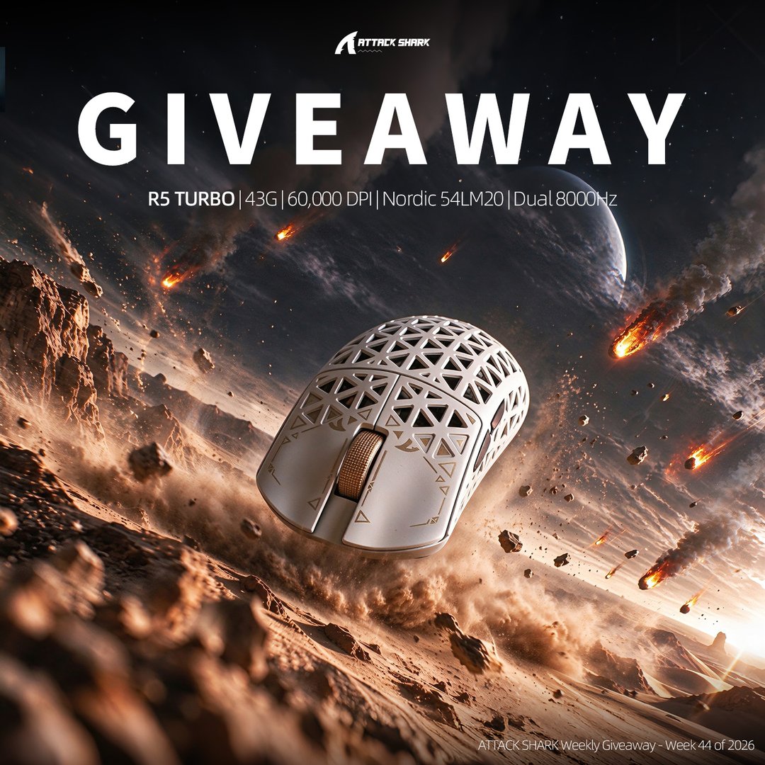 ATTACK SHARK Weekly Giveaway - Week 44 of 2026