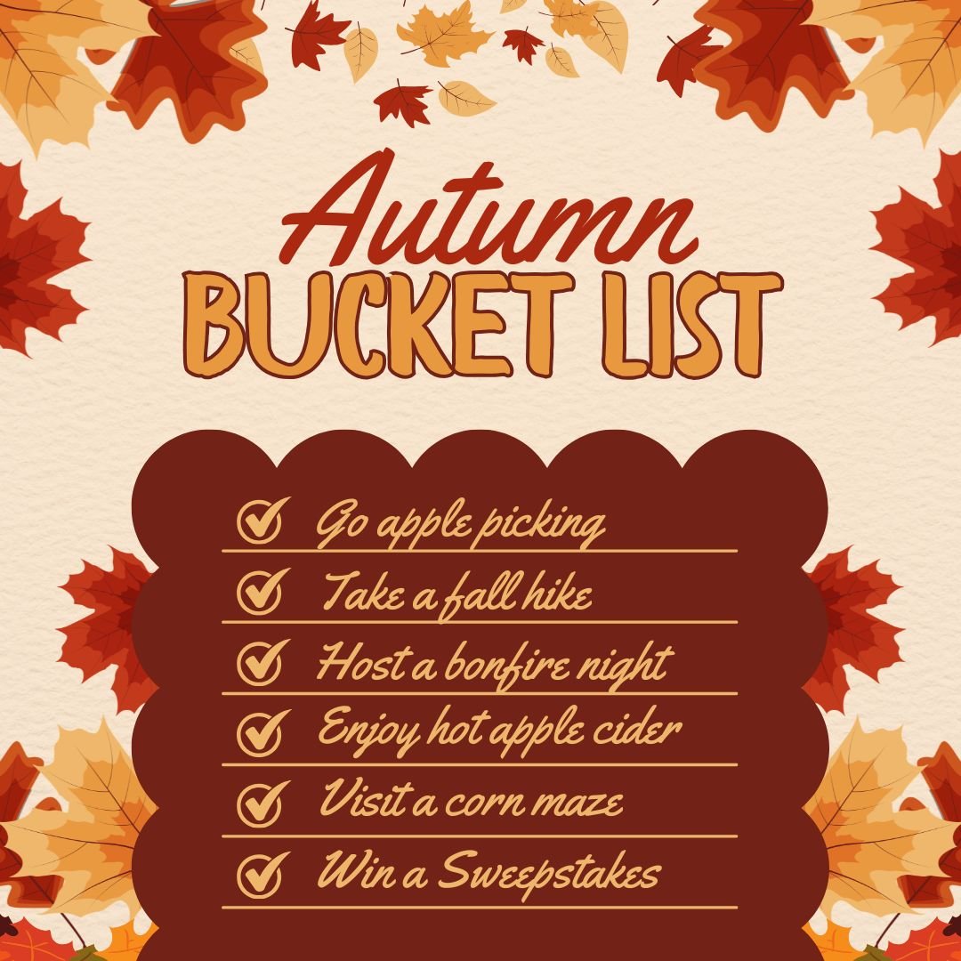 Sweepstakes Fanatics Autumn Bucketlist Giveaway!