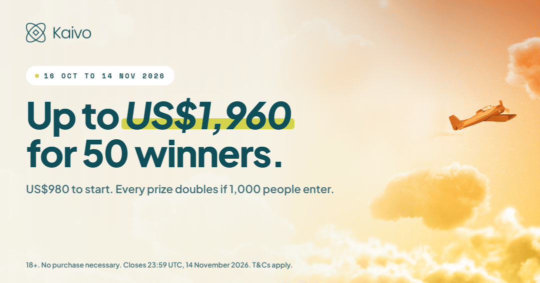 Kaivo Giveaway: Win a Share of up to $1,960