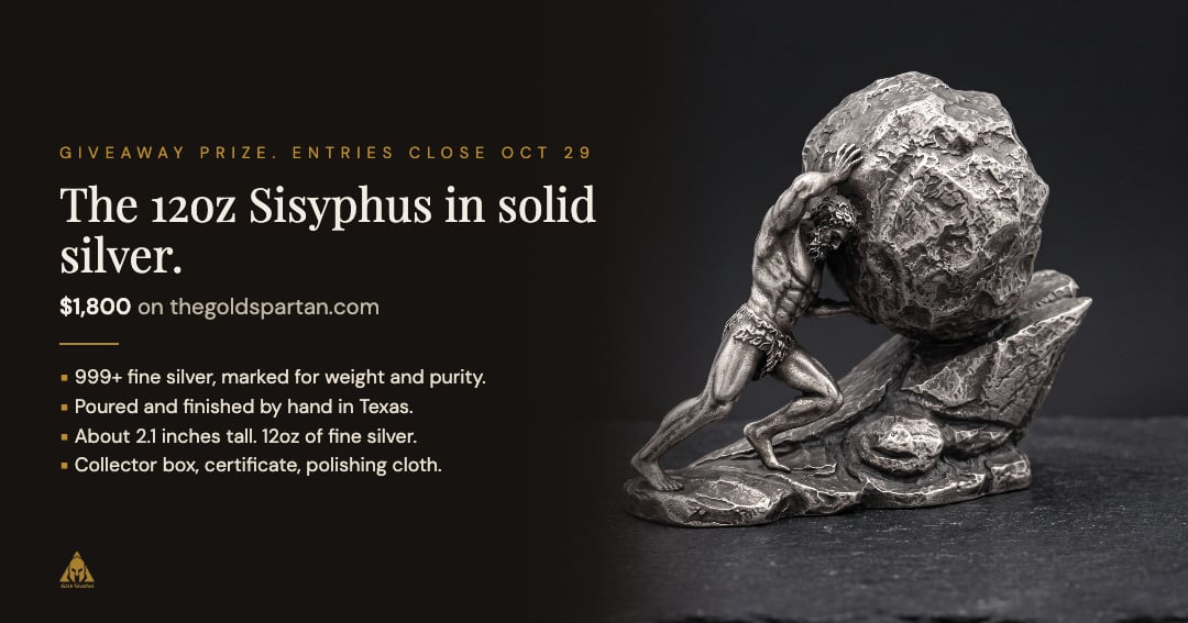 Gold Spartan Giveaway: 12oz Sisyphus in Silver