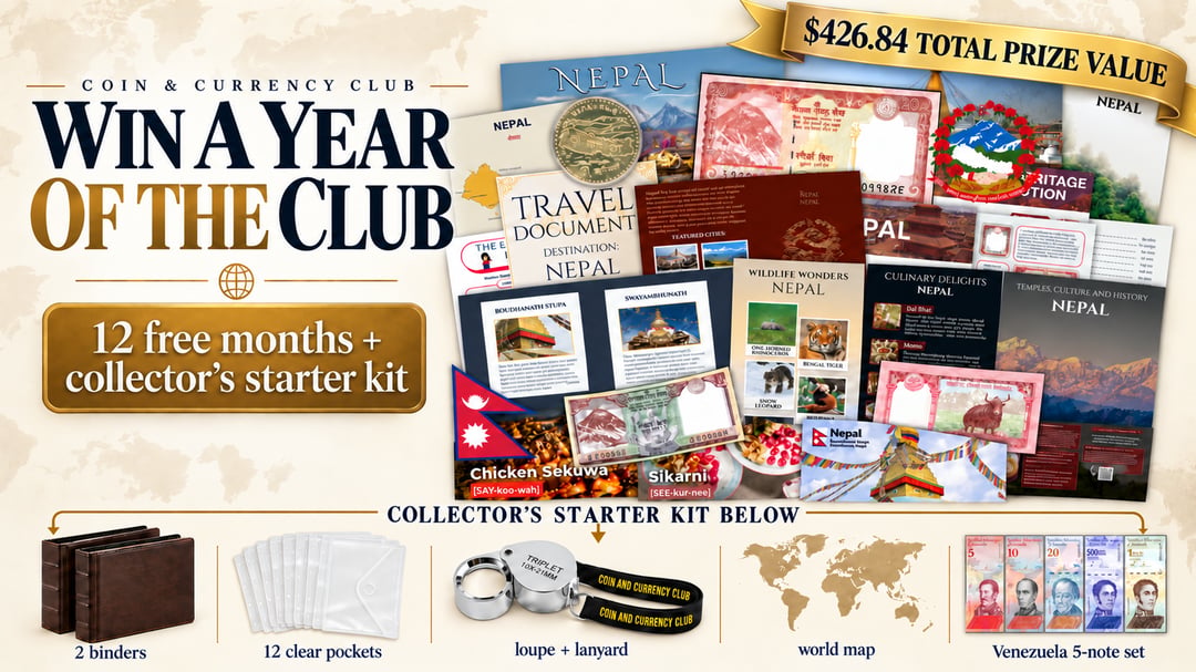 Win a Year of Coin & Currency Club + the Collector's Starter Kit