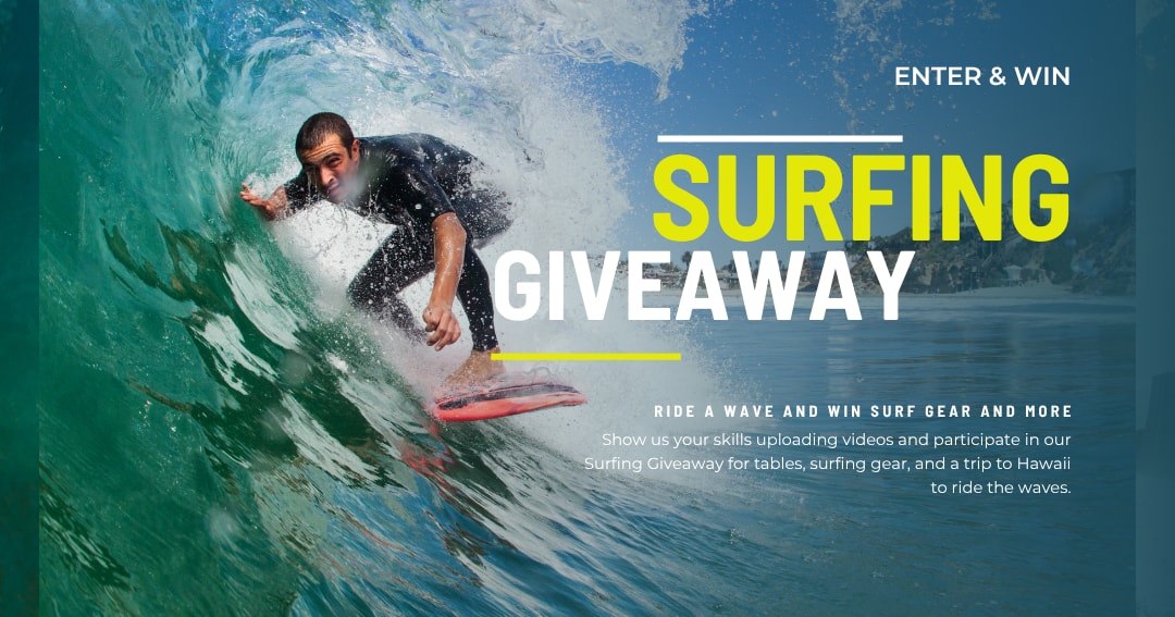 Surfing Giveaway Template – Win Boards, Surf Gear & Hawaii