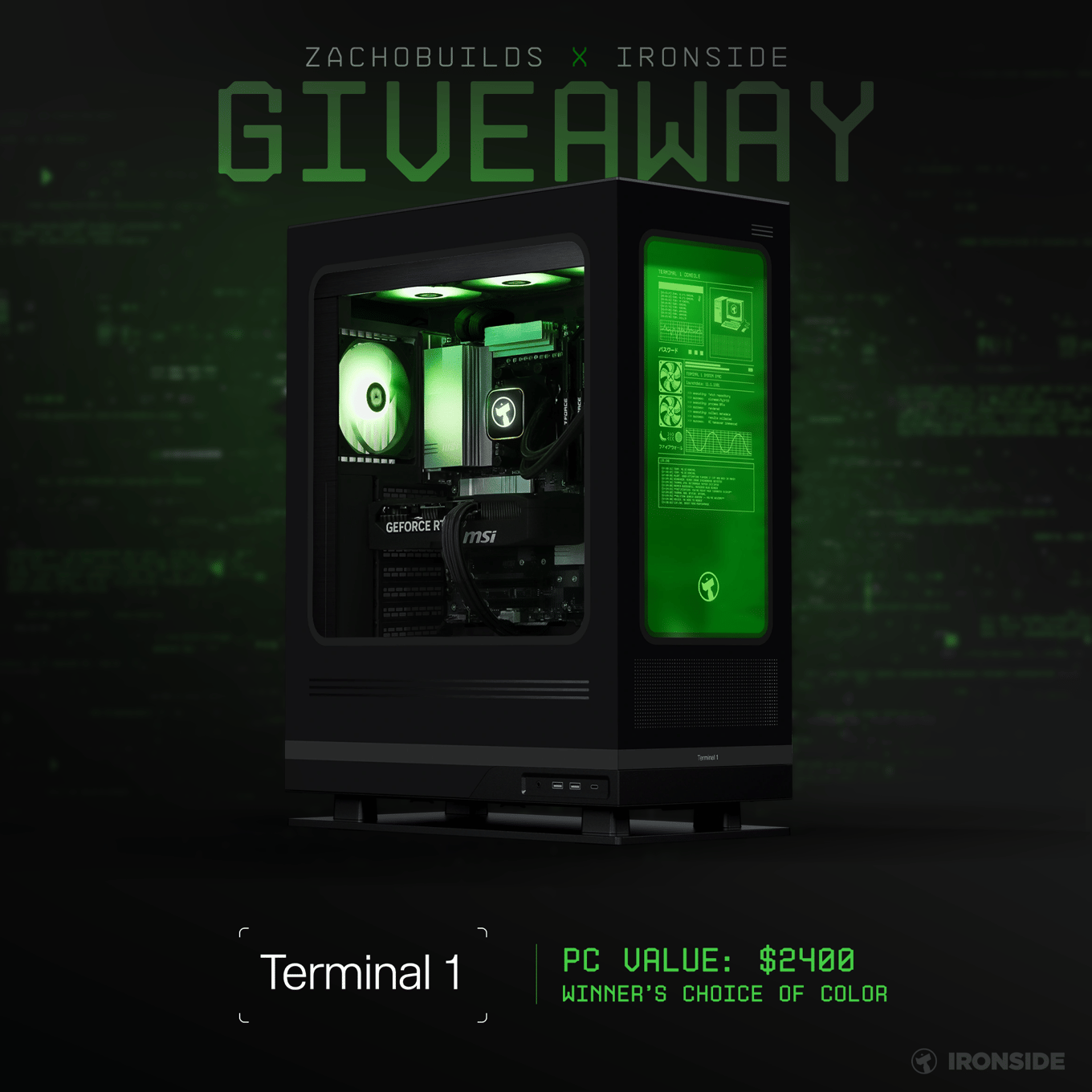 Zacho Builds X Ironside Computers $2400 PC GIVEAWAY!